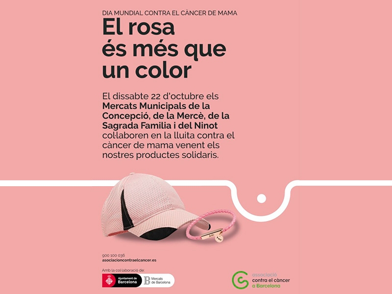 Els mercats de Barcelona col·laboren en la lluita contra el càncer de mama